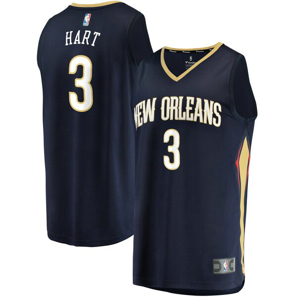 Maillot nba New Orleans Pelicans Icon Edition Homme Josh Hart 3 Bleu marin